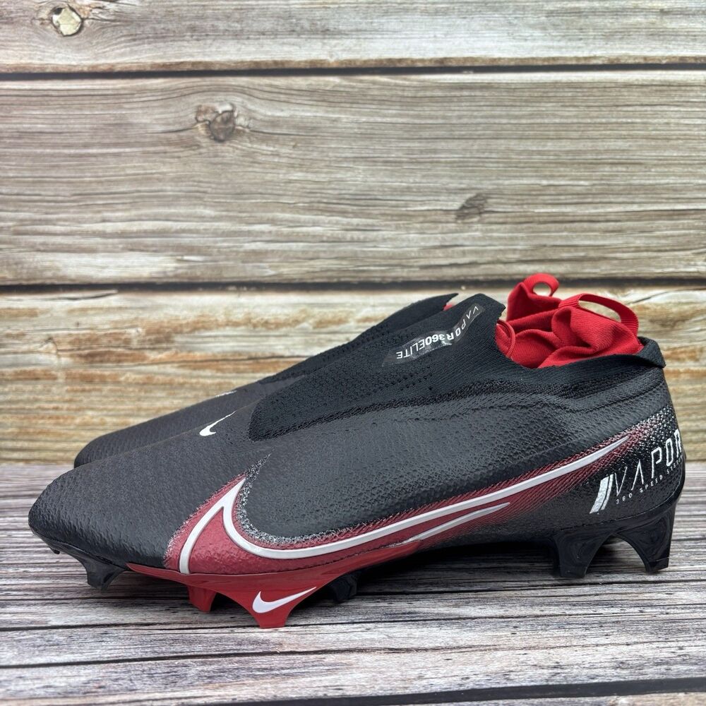 Size 11.5 Nike Vapor Edge Elite 360 P FK Black/Red Football Cleats CV6282-008